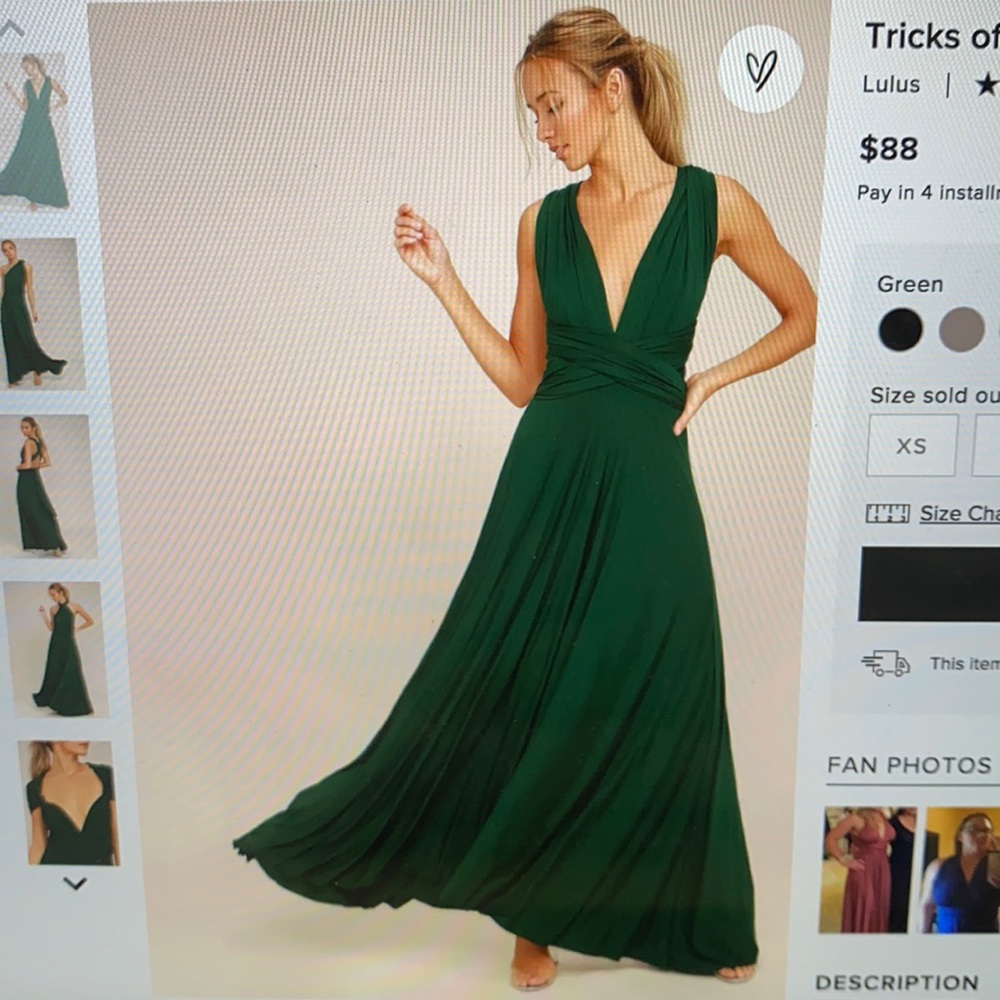 Lulus bridesmaid dress